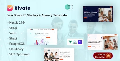 Rivate - Vue Strapi IT Startup & Agency Template
