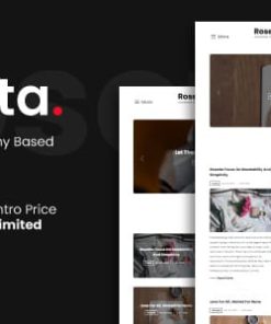 Rosetta - Minimalist & Typography Based WordPress Blog Theme