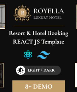 Royella – Resort and Hotel Boking React Tailwind Website Template