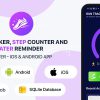 Run Tracker, Step Counter and Water Reminder - Flutter Android & iOS App (40 Languages)