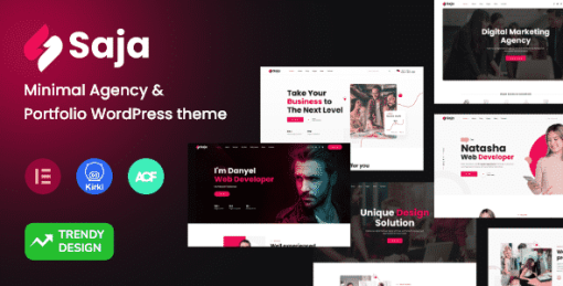 Saja – Minimal Agency & Portfolio WordPress Theme