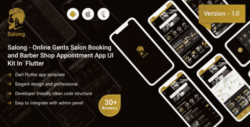 Salong - Online Salon Booking and Barber Shop Appointment App UI Kit