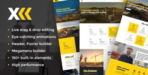 Samatex - Industrial WordPress Theme + Woocommerce