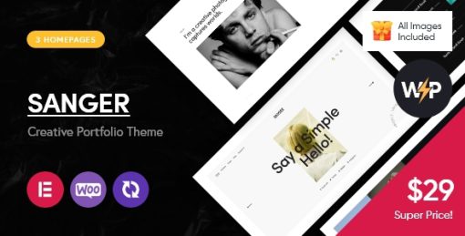 Sanger - Personal Portfolio for Creatives WordPress Theme