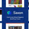 Saxon - Viral Content Blog & Magazine Marketing WordPress Theme