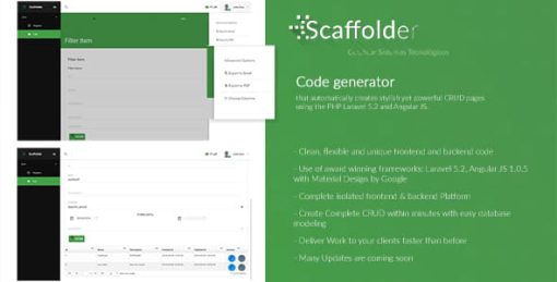 Scaffolder | A Powerful Laravel + Angular CRUD Generator