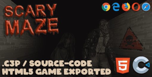 Scary Maze HTML5 Game - With Construct 3 File