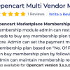 Opencart Multi Vendor Marketplace Membership