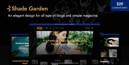 ShadeGarden - Creative Blog WordPress Theme