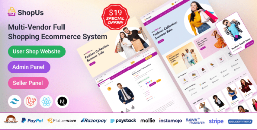 ShopUs - Laravel Multivendor Fashion eCommerce Website