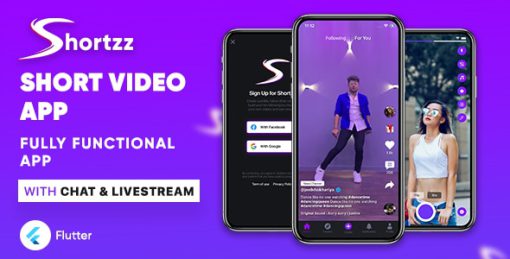 Shortzz : Short Video App Flutter Script With Admin Panel | Android | iOS | Tiktok Clone | Full App