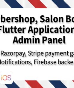 Single Barbershop, Salon Booking App - Full Flutter Application with Admin Panel (Android+iOS)