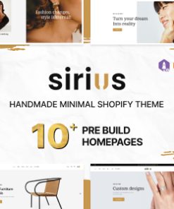 Sirius - Handmade Minimal Shopify Theme Store for Dropshipping