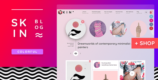 SKIN - Gradient-Powered Creative Blog & Shop WordPress Theme