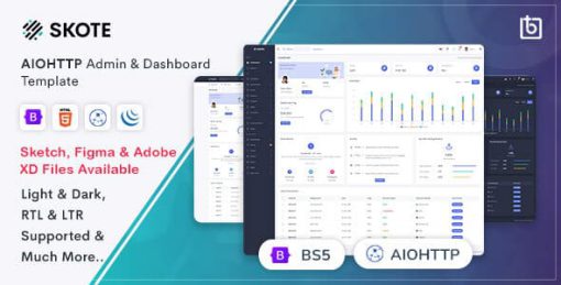 Skote - AIOHTTP Admin & Dashboard Template