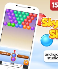 Sky Bubble Shooter Game Android Studio Project with AdMob Ads + Ready to Publish