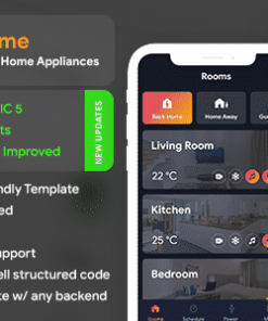 Smart Home Android App + Smart Home iOS App Template | HTML + Css IONIC 5