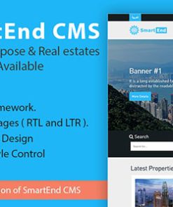 SmartEnd CMS for multipurpose & real estate with Restful API