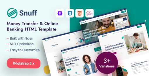 Snuff - Money Transfer & Banking HTML Template