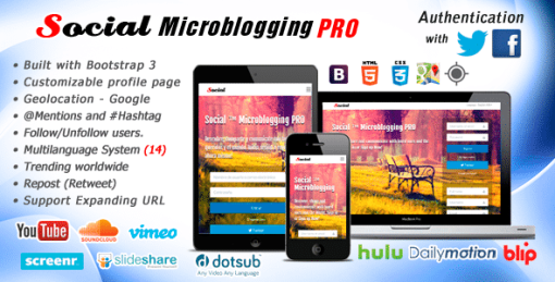 Social Microblogging PRO