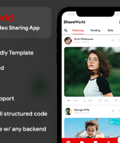 Social Network App Template | Video Story, Chats, Group Chats | Android + iOS| Flutter 2| ShareWorld