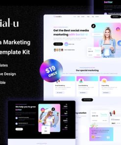 SocialU - Social Media Marketing Agency Elementor Template Kit