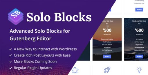 SoloBlocks - Blocks for WordPress Gutenberg Editor