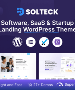 SolTeck - Software, Startup & SaaS Landing WordPress Theme