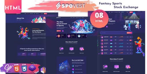Spovest - Fantasy Sports Stock Exchange HTML template