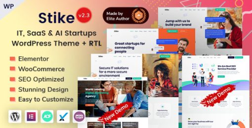 Stike - Elementor IT Startups WordPress Theme