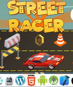 Street Racer Game (Construct 3 | C3P | HTML5 | Cordova | XCode | Android Studio) Endless Car Game