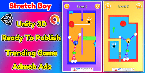 Stretch Boy 3D Game Unity Source Code + Admob Ads