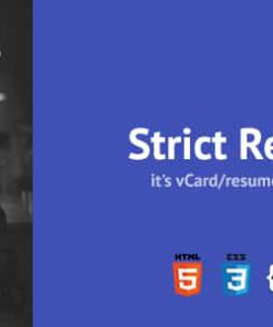 Strict Resume - it's vCard/resume template.