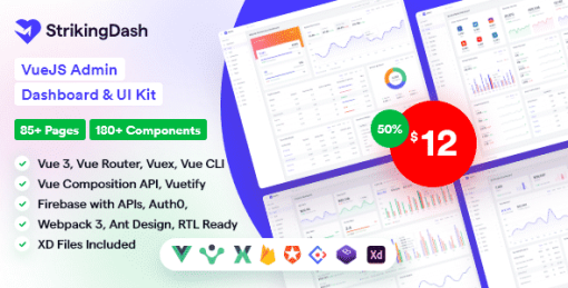 StrikingDash - Vue Admin Dashboard Template