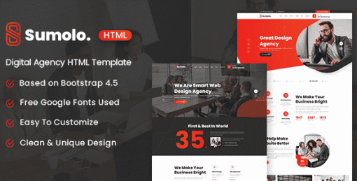 Sumolo - Digital Agency HTML Template