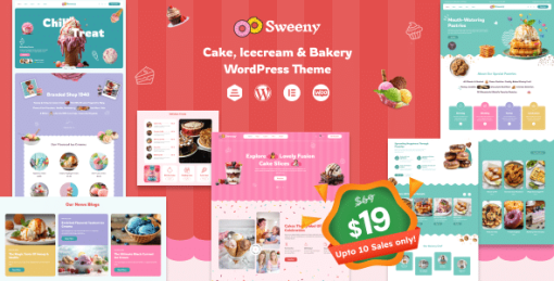 Sweeny - Cake, Icecream & Bakery Store WordPress Theme