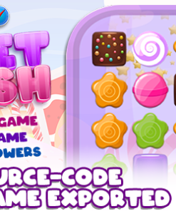 Sweet Crush HTML5 Game - With Construct 3 File (.c3p)