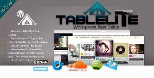 TableLite Wordpress Post Media Gallery