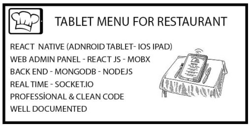 Tablet Menu for Restaurants