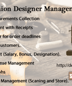 TAILOR / FASHION DESIGNER MANAGEMENT SYSTEM