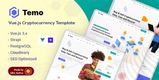 Temo - Crypto & Digital Currency Vue.js Template