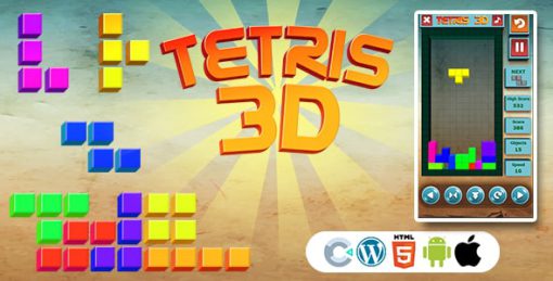 Tetris 3D Game (Construct 3 | C3P | HTML5) Advanced Game