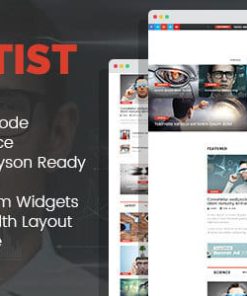 The Scientist - innovations and research news magazine WordPress theme