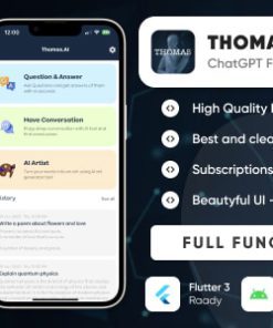 Thomas.AI : ChatGPT by OpenAI : Flutter full application for android & iOS