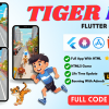 Tiger Run Flutter Mobile Game with HTML5 Code