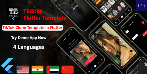 TikTok Clone App Template in Flutter | Multi Language | TikStar