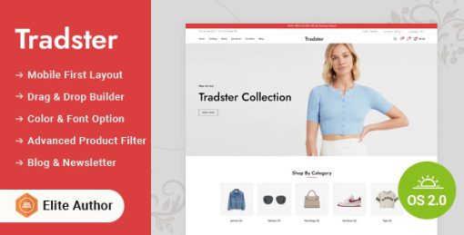 Tradster - Multi-Purpose Fashion Store Shopify 2.0 Responsive Theme