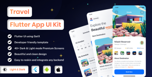 Travel World -Tour & Travel | Travel Planner | Holiday Booking | Flutter iOS/Android App Template