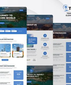 Traveler – Travel & Trip Business Elementor Template Kit