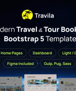 Travila - Modern Travel & Tour Booking HTML Template + RTL